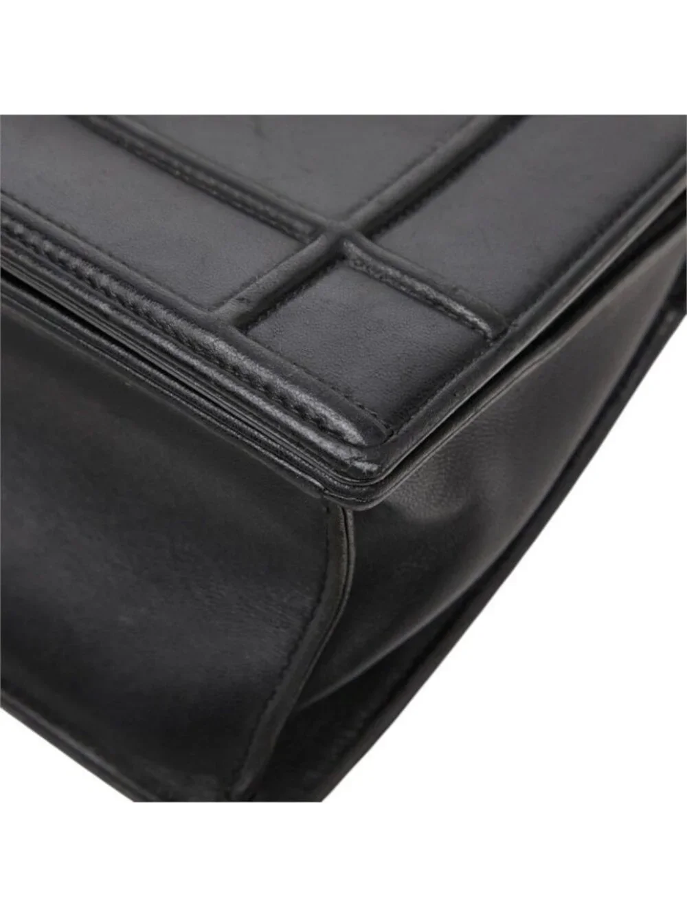 Dior Ama Chain Shoulder Bag Black Leather